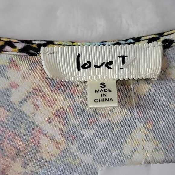 NWT Love J Women's Swimsuit Cover-up Open Front Size Sm Rainbow Snakeskin Beach - Picture 3 of 13